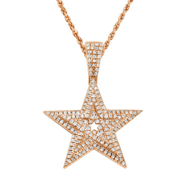 Diamond Star in 10k Gold .4 Ctw